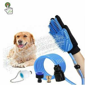 3 in 1 Glove Set For Pets Brush Shower Spray Hair Remover